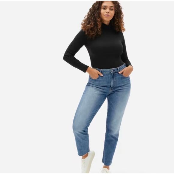 Everlane The Curvy Cheeky Jean Blue Organic Cotton Women's 23 Regular NWT - Picture 1 of 12